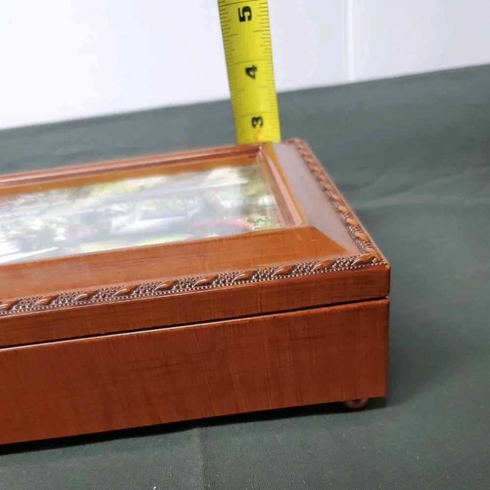 Music / Jewelry Box What a wonderful World Great GIFT Sankyo Wooden Trinket Nice